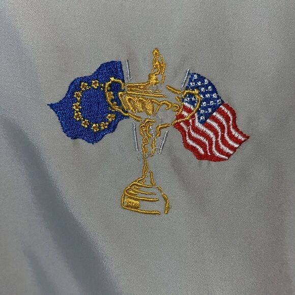Vintage Ashworth Ryder Cup Blue Team USA Pullover retro beige Golf Wind Shirt ⛳️ - Picture 2 of 5